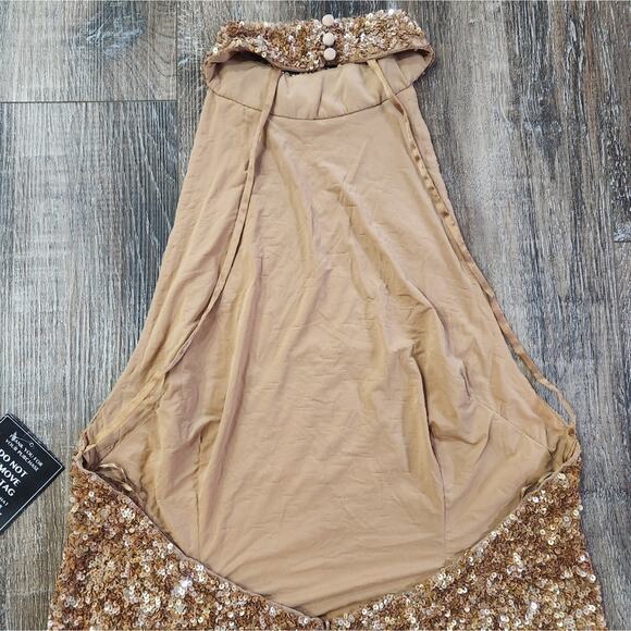Retrofete Olivia Halter Sequin Mini Dress in Nude Halle Size XL NWOT Open Back - Picture 8 of 13